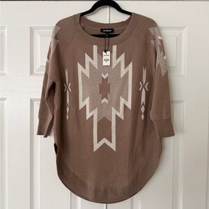 NWT Express Aztec circle hem tunic sweater, XS